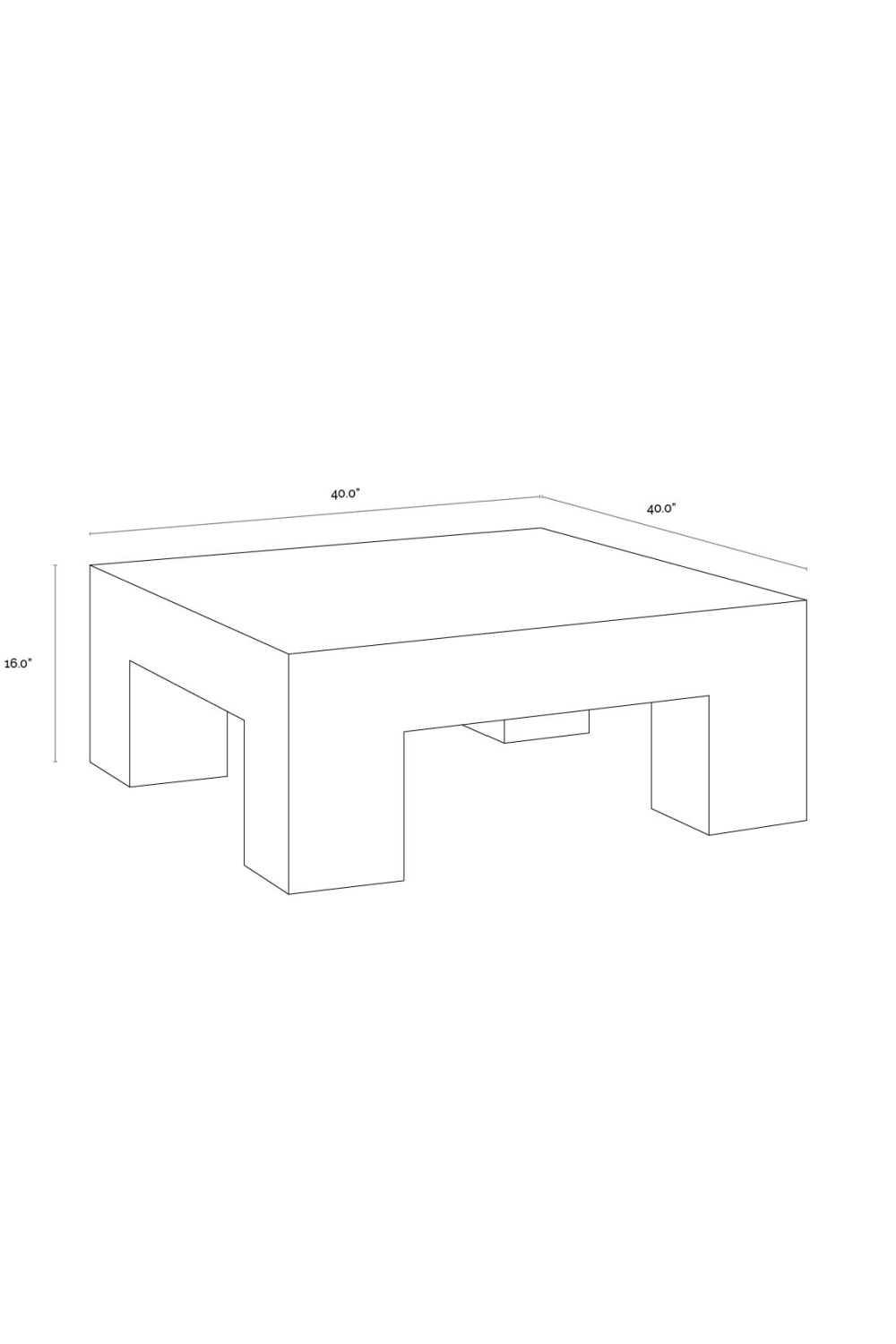 Square Indoor/Outdoor Coffee Table by Splendido Renley, alternate view 6