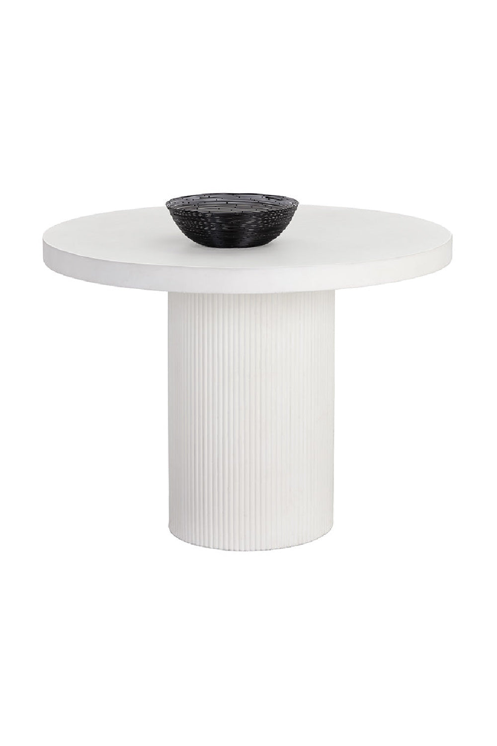White Concrete Indoor/Outdoor Dining Table by Splendido Nicolette, alternate view 3