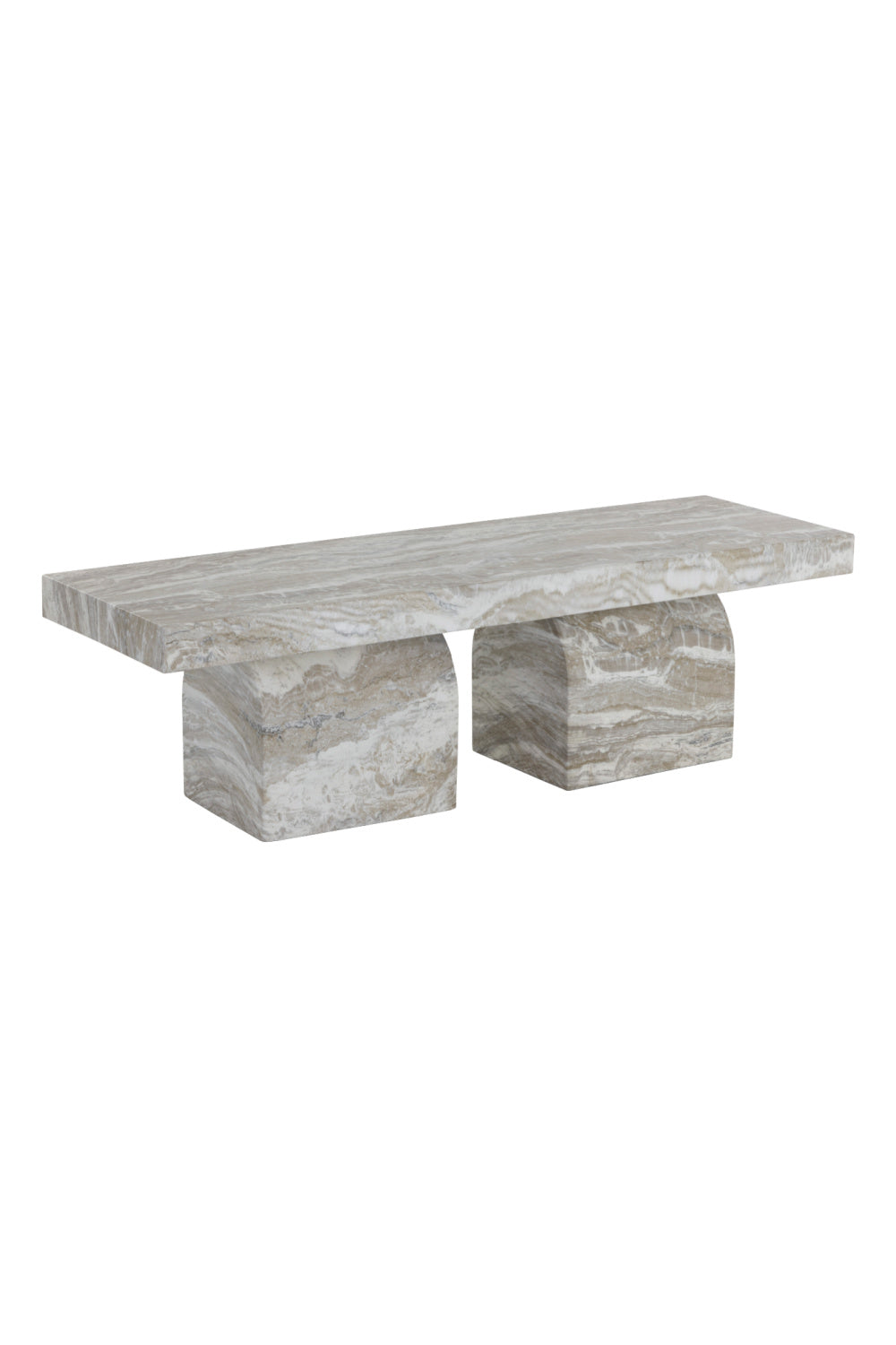 Sand Marble Concrete Outdoor Bench by Splendido Colohan Outdoor Lounge Chair, alternate view 3