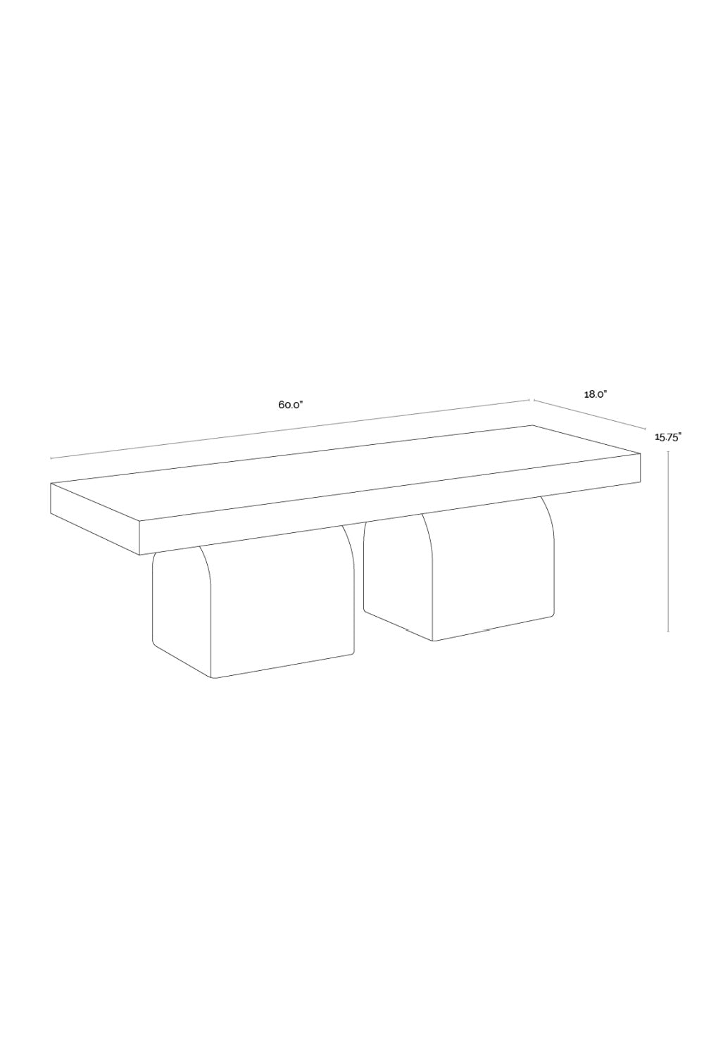 Sand Marble Concrete Outdoor Bench by Splendido Colohan Outdoor Lounge Chair, alternate view 6