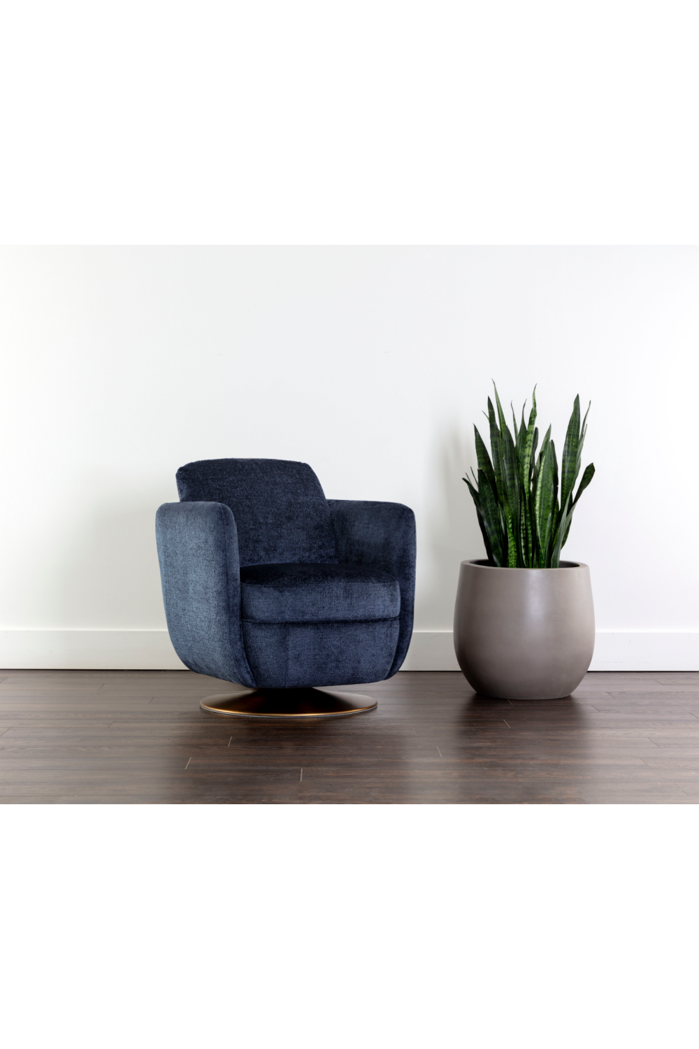 Gold Base Swivel Lounge Chair by Splendido Gilley Accent Chair, alternate view 9