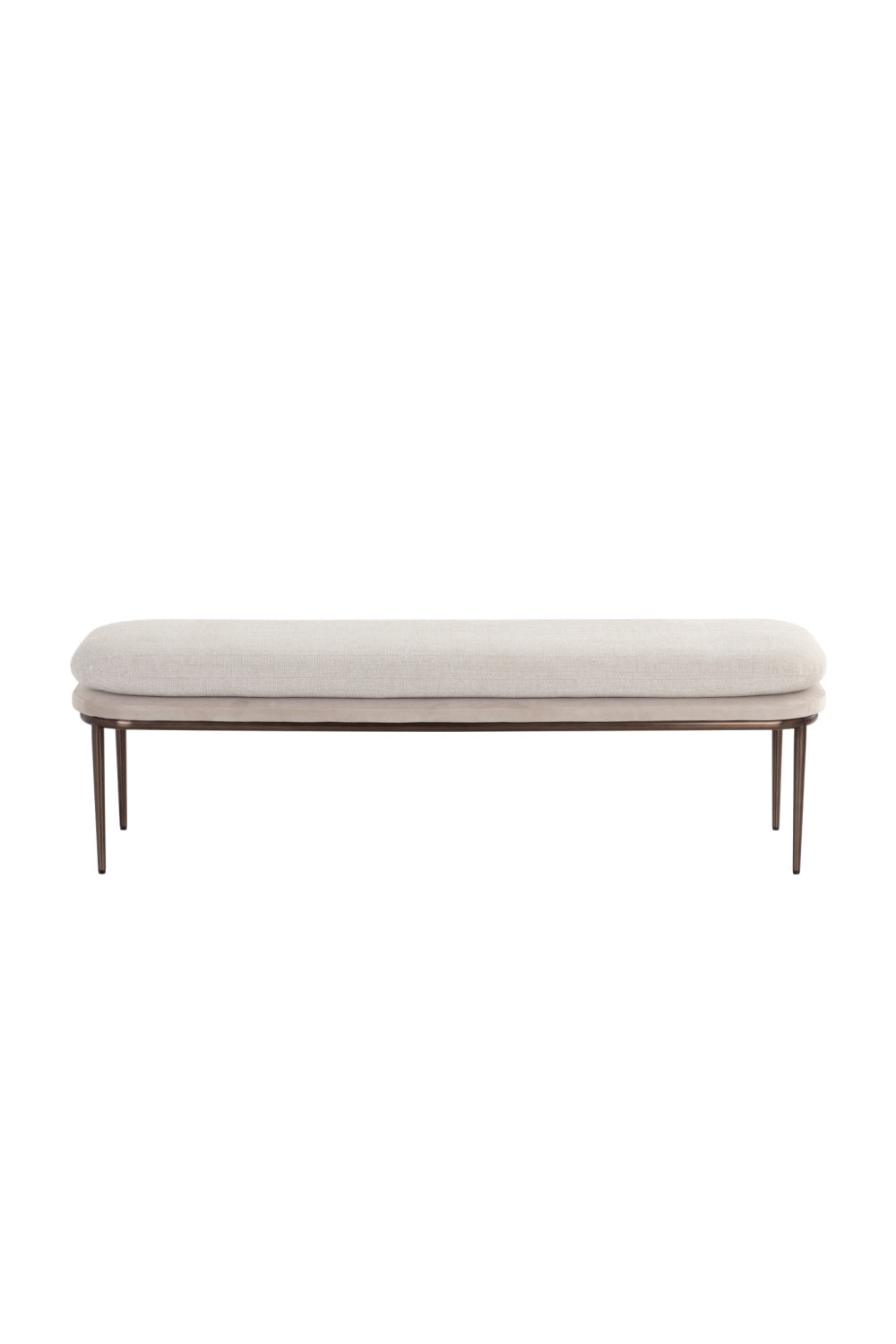 Cream Padded Bench by Splendido Koffi