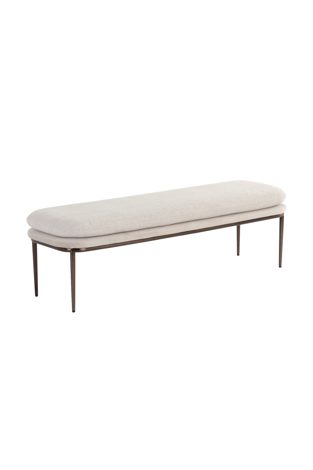 Cream Padded Bench by Splendido Koffi, alternate view 3