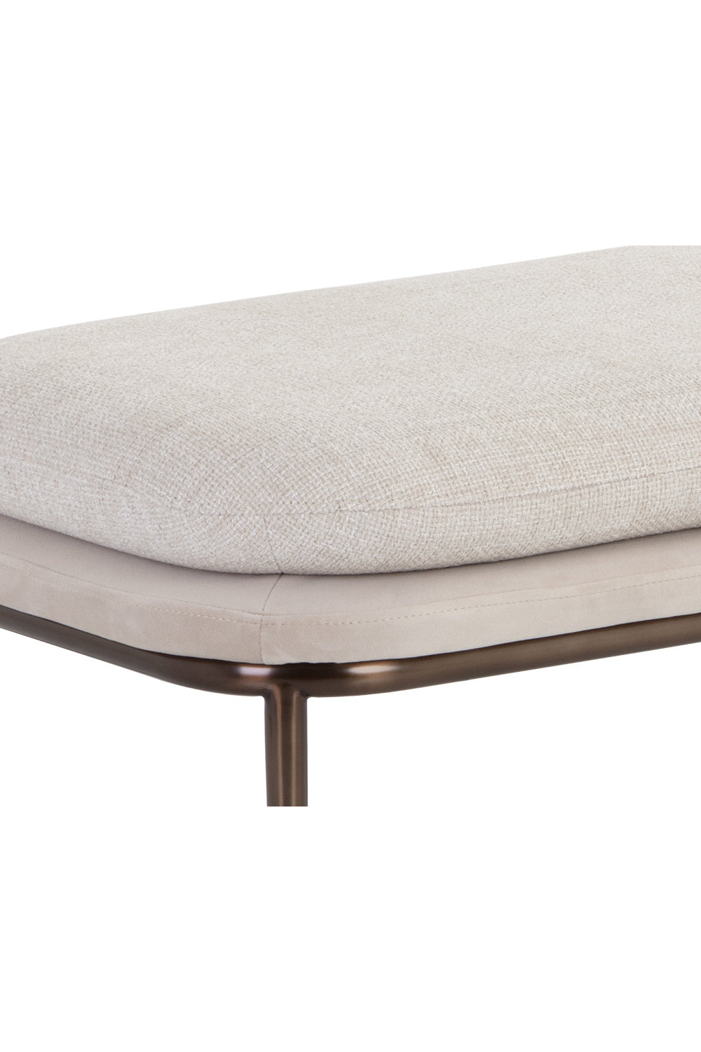 Cream Padded Bench by Splendido Koffi, alternate view 4