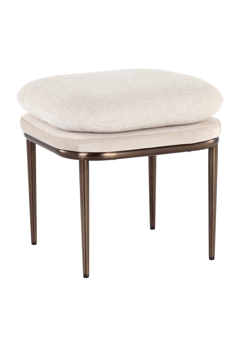 Cream Padded Stool by Splendido Koffi Accent Stool, alternate view 3