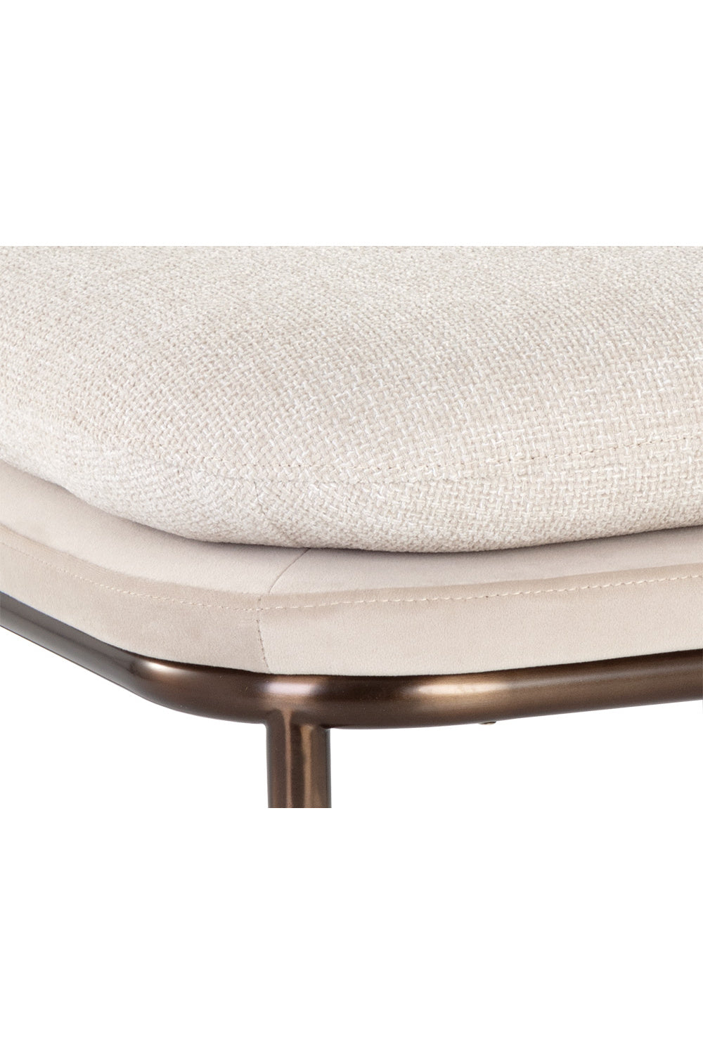 Cream Padded Stool by Splendido Koffi Accent Stool, alternate view 4