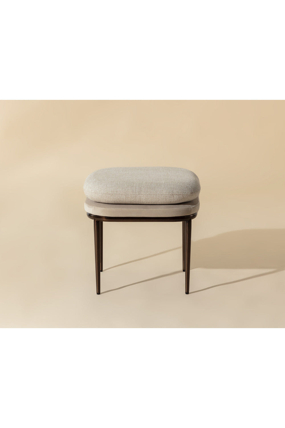 Cream Padded Stool by Splendido Koffi Accent Stool, alternate view 5
