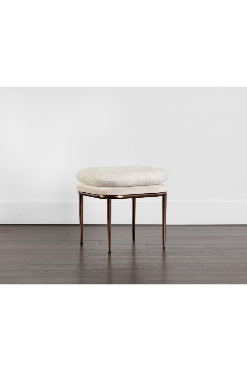 Cream Padded Stool by Splendido Koffi Accent Stool, alternate view 8