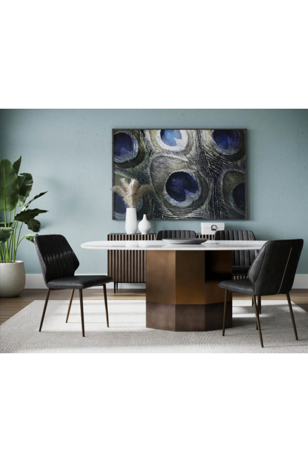 Viscose & Wool Hand-Tufted Area Rug by Splendido Calathea, alternate view 10