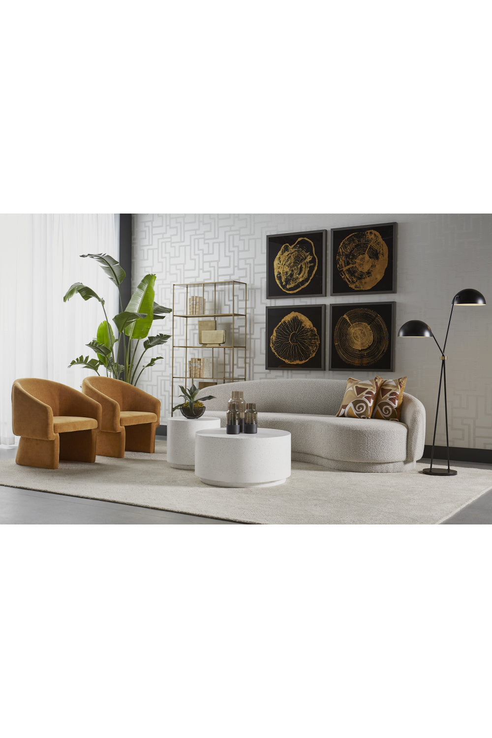 Contemporary Textured Area Rug by Splendido Calathea Art Print, alternate view 7