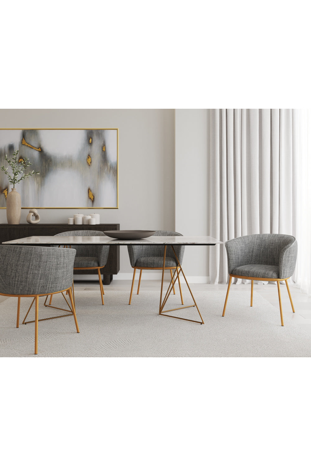 Gray Hand-tufted Area Rug | Splendido Calais | Oroa.com