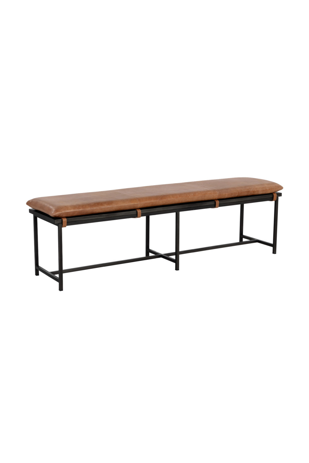 Tan Leather Bench by Splendido Zancor, alternate view 3