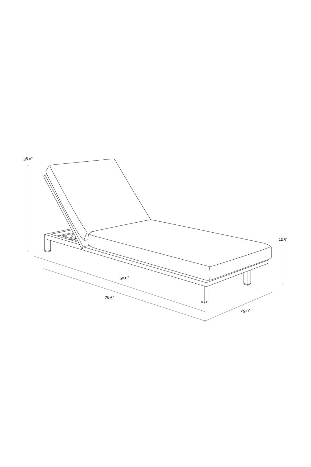 Natural Teak Sun Indoor/Outdoor Lounger by Splendido Geneve Outdoor Lounge Chair, alternate view 9