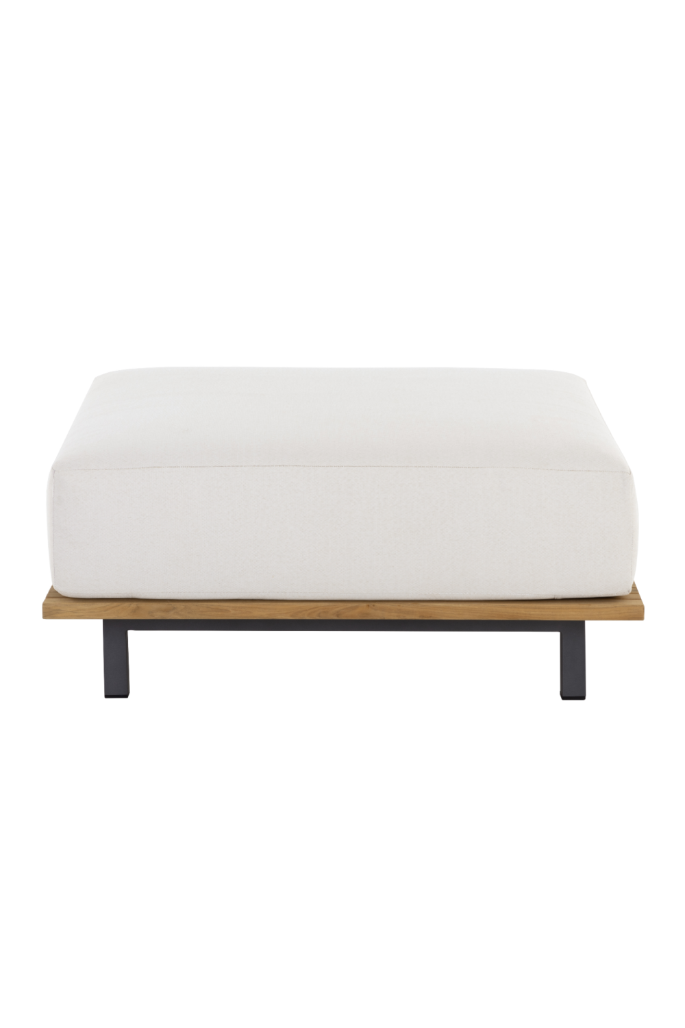Wood Base Upholstered Ottoman by Splendido Geneve, alternate view 3