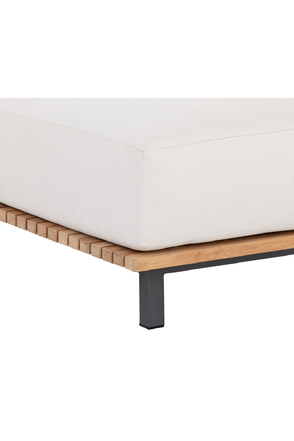 Wood Base Upholstered Ottoman by Splendido Geneve, alternate view 4