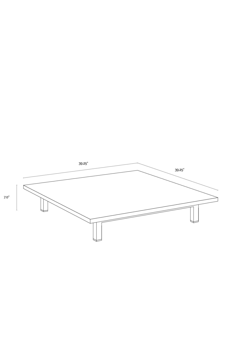 Slatted Teak Indoor/Outdoor Coffee Table by Splendido Geneve, alternate view 8