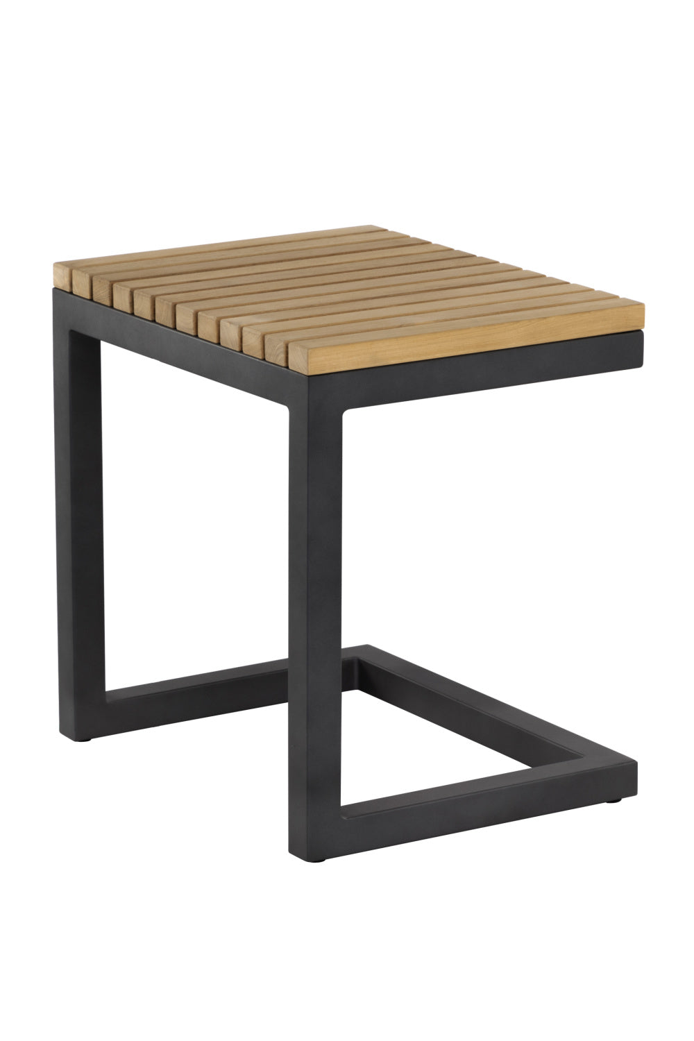 C-Shaped Teak Indoor/Outdoor End Table by Splendido Geneve Side Table