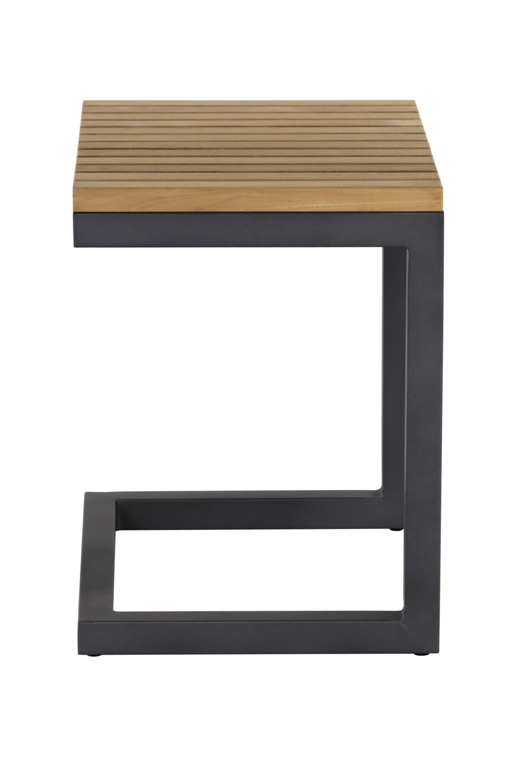 C-Shaped Teak Indoor/Outdoor End Table by Splendido Geneve Side Table, alternate view 4