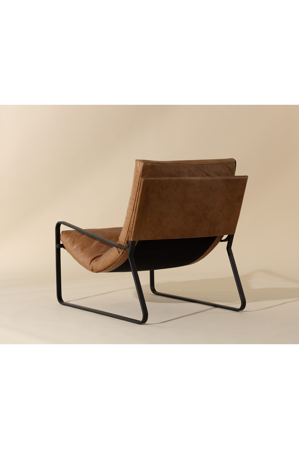 Scooped Leather Lounge Chair by Splendido Zancor Accent Chair, alternate view 13