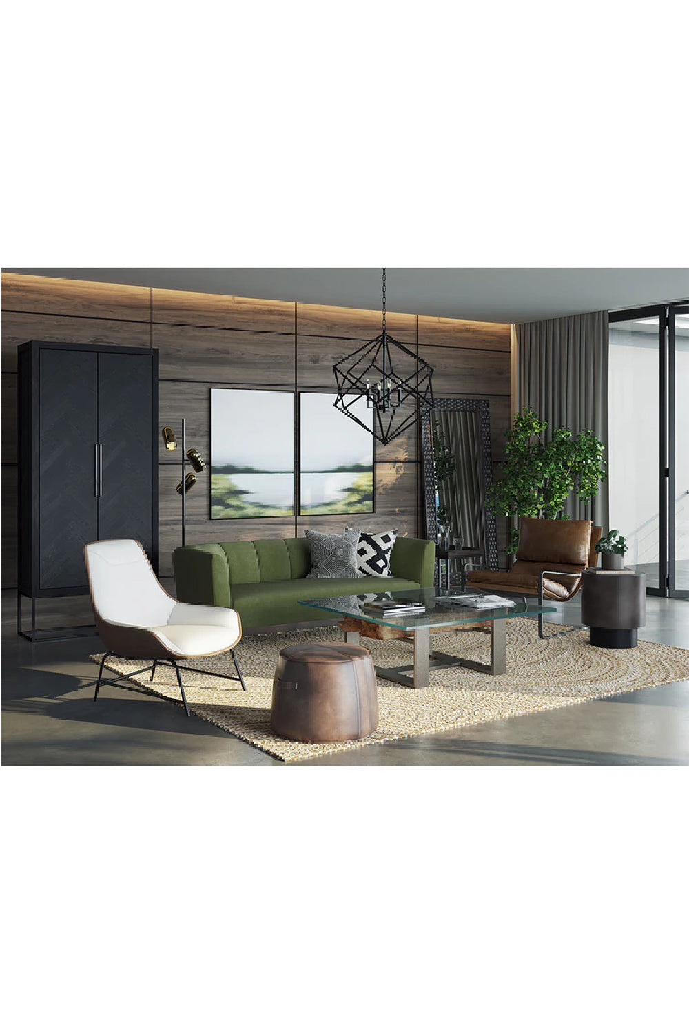 Scooped Leather Lounge Chair by Splendido Zancor Accent Chair, alternate view 16