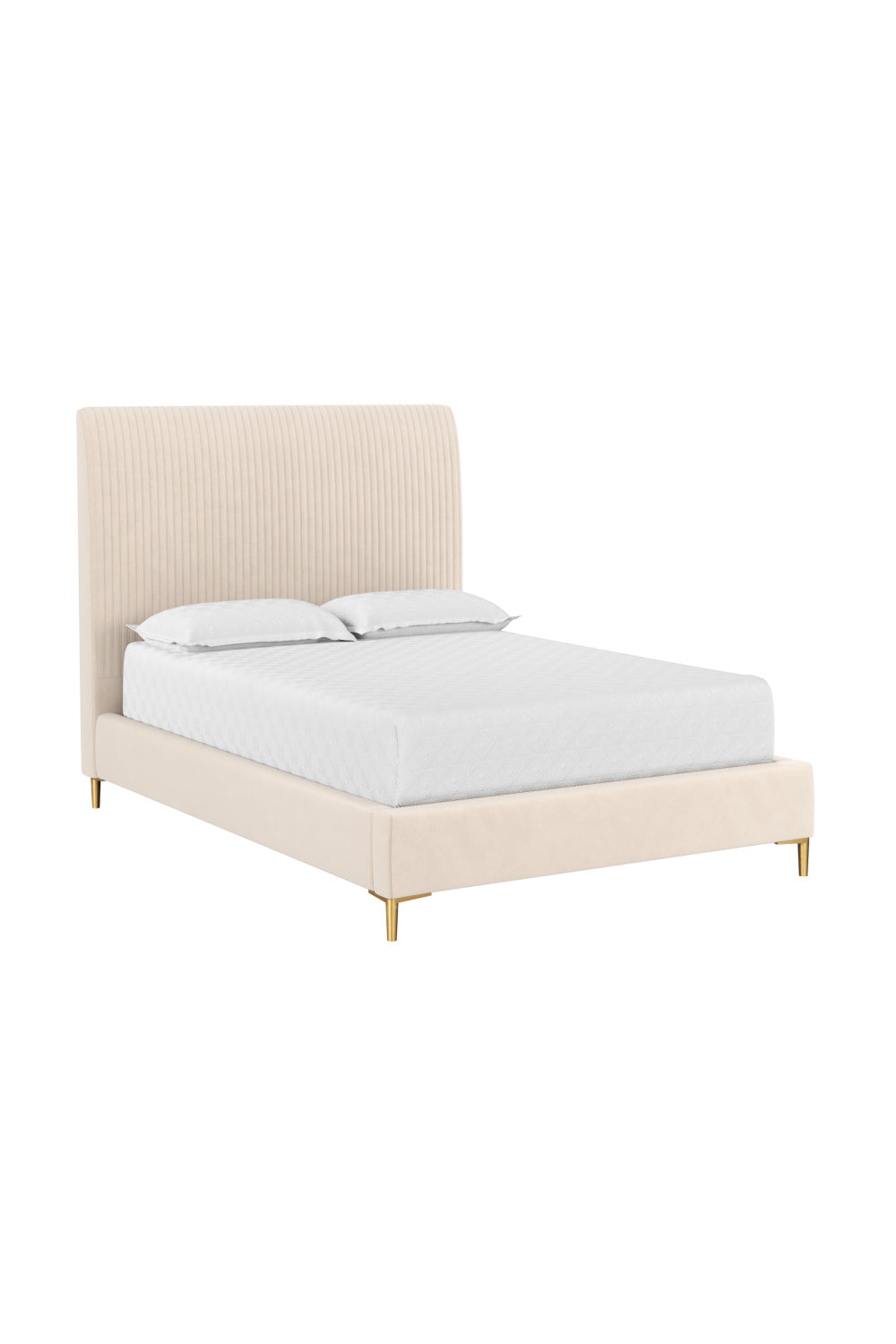 Cream Tufted Bed by Splendido Harris
