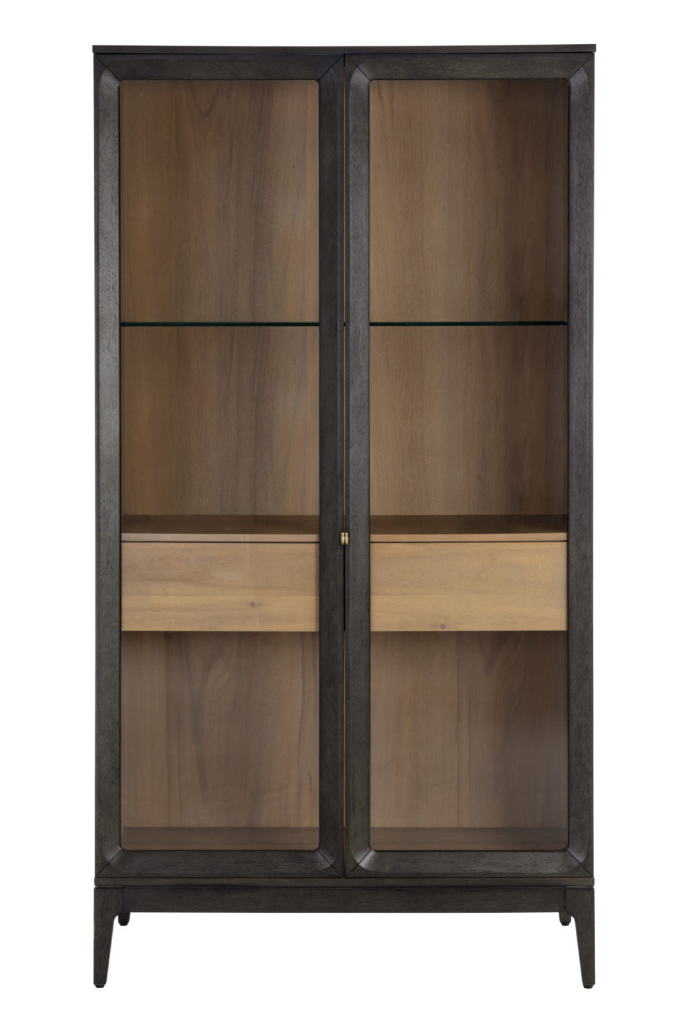 Brown Acacia 2-Door Display Cabinet by Splendido Cecilia