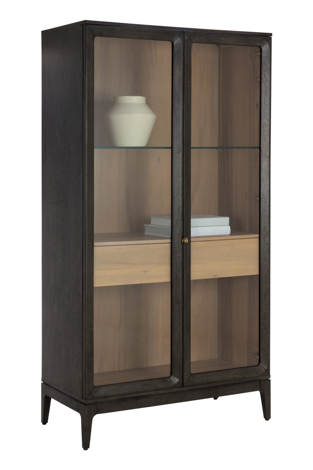 Brown Acacia 2-Door Display Cabinet by Splendido Cecilia, alternate view 4
