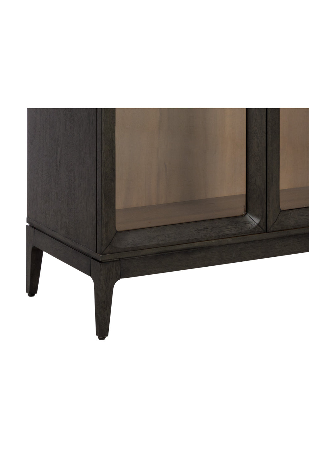 Modern European furniture - Brown Acacia 2-Door Display Cabinet - www.oroa.com