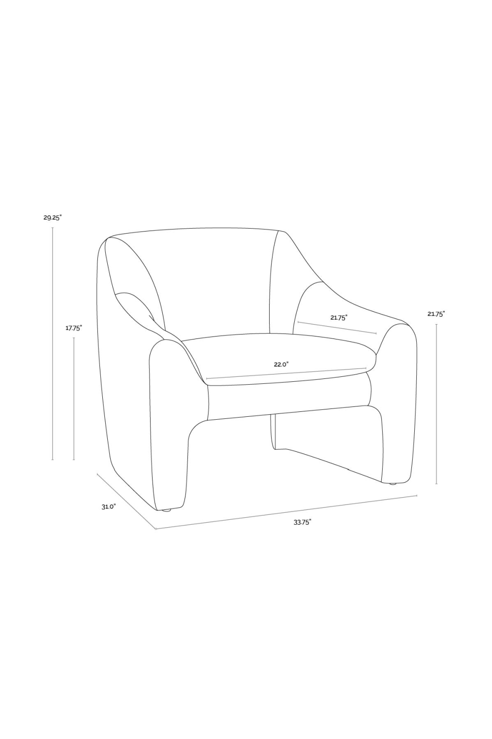 Mid-Century Blue Lounge Chair by Splendido Sterling Accent Chair, alternate view 9