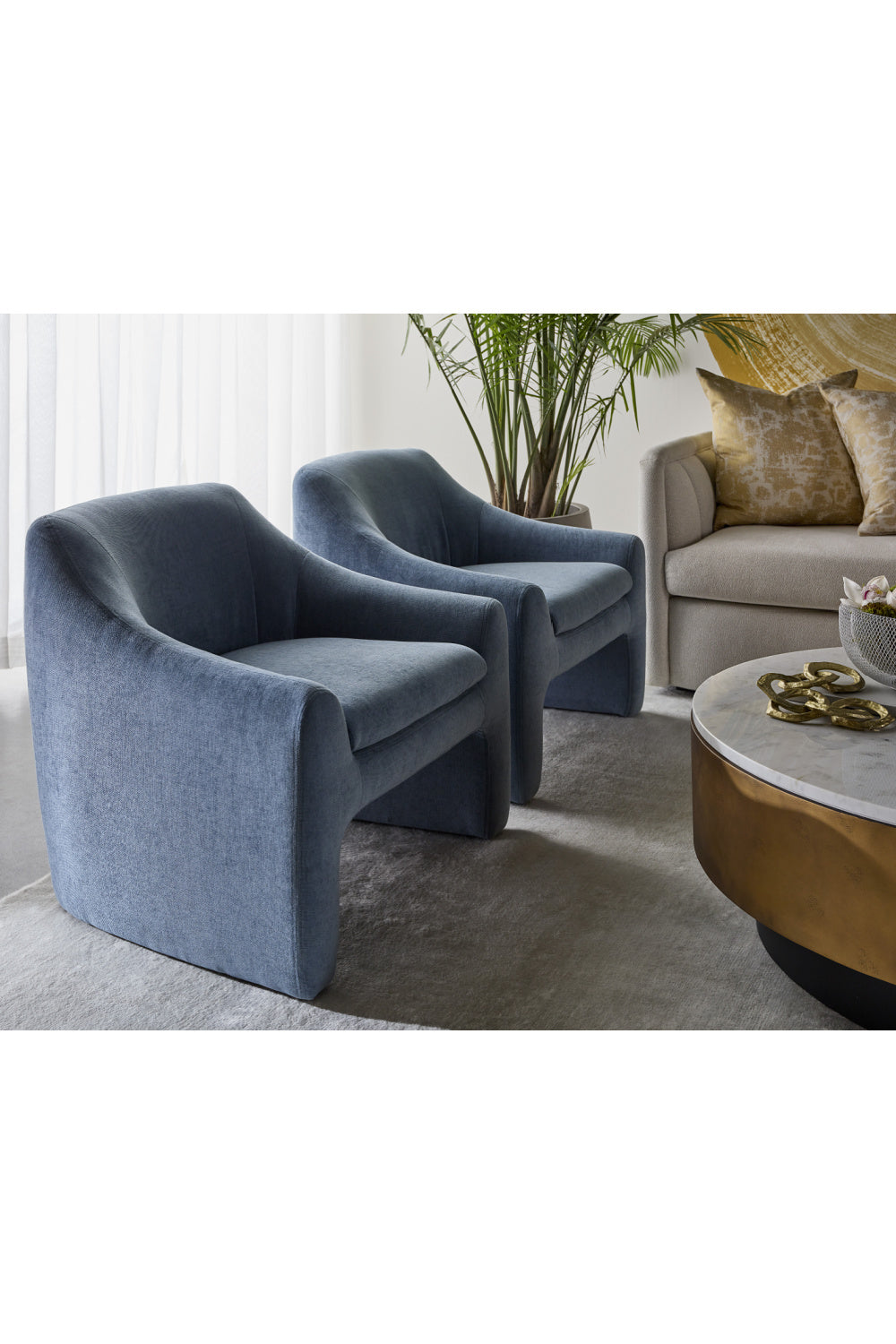 Mid-Century Blue Lounge Chair by Splendido Sterling Accent Chair, alternate view 11