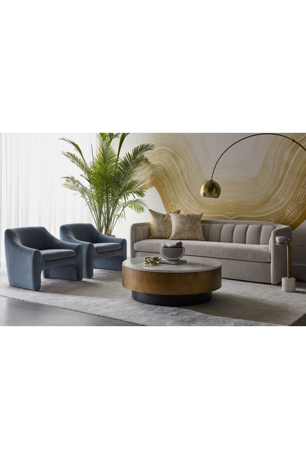 Mid-Century Blue Lounge Chair | Splendido Sterling