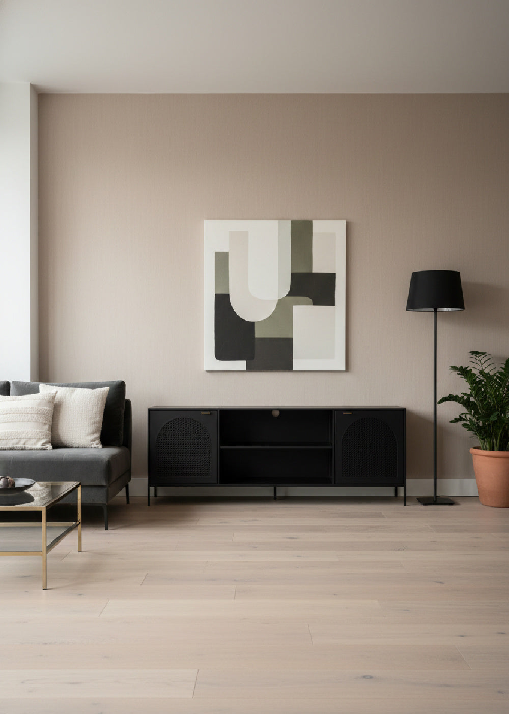 Black Metal Storage Cabinet by Splendido Aziza, alternate view 2