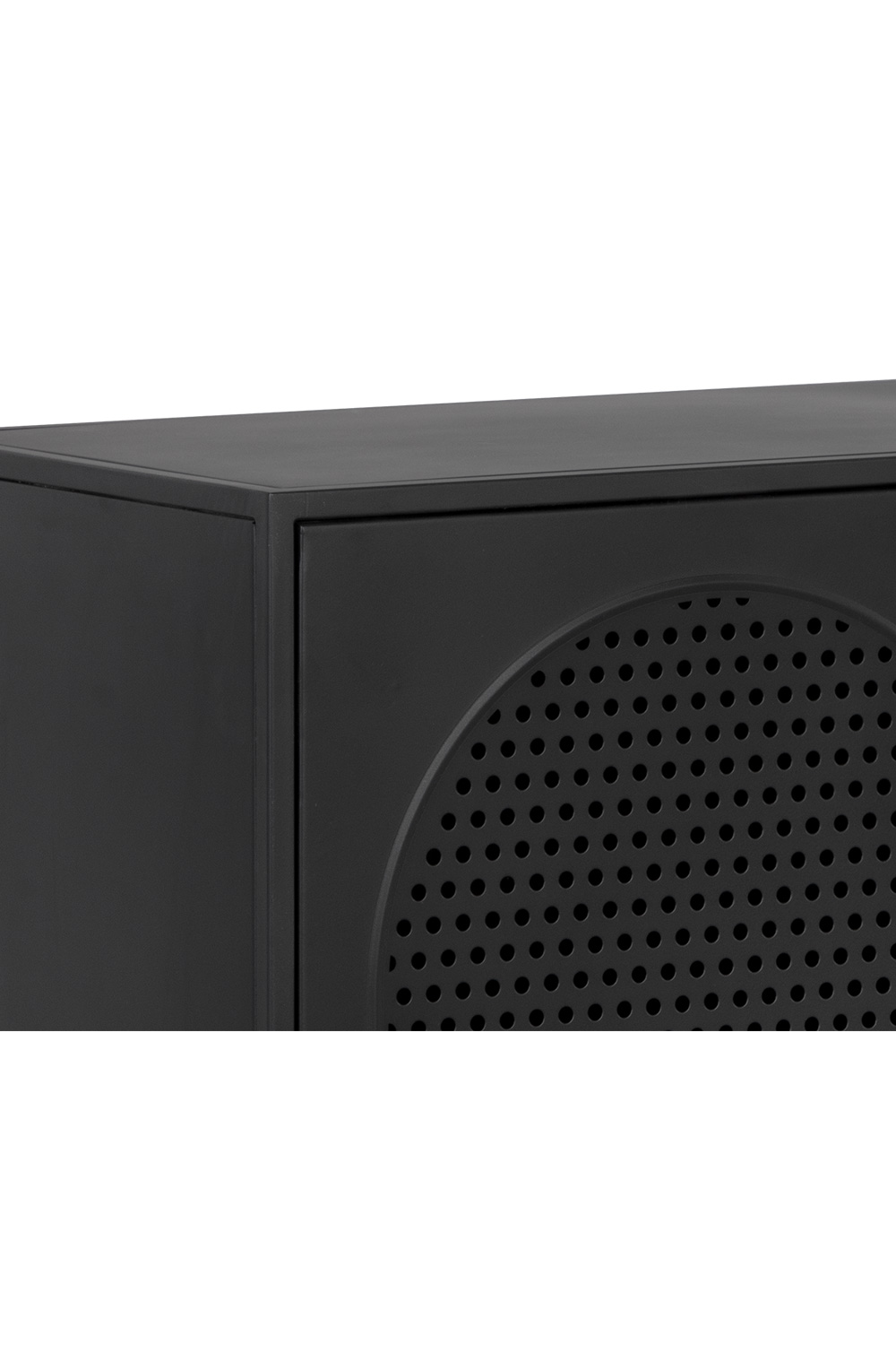 Black Perforated Metal 3-Door Sideboard by Splendido Aziza, alternate view 7