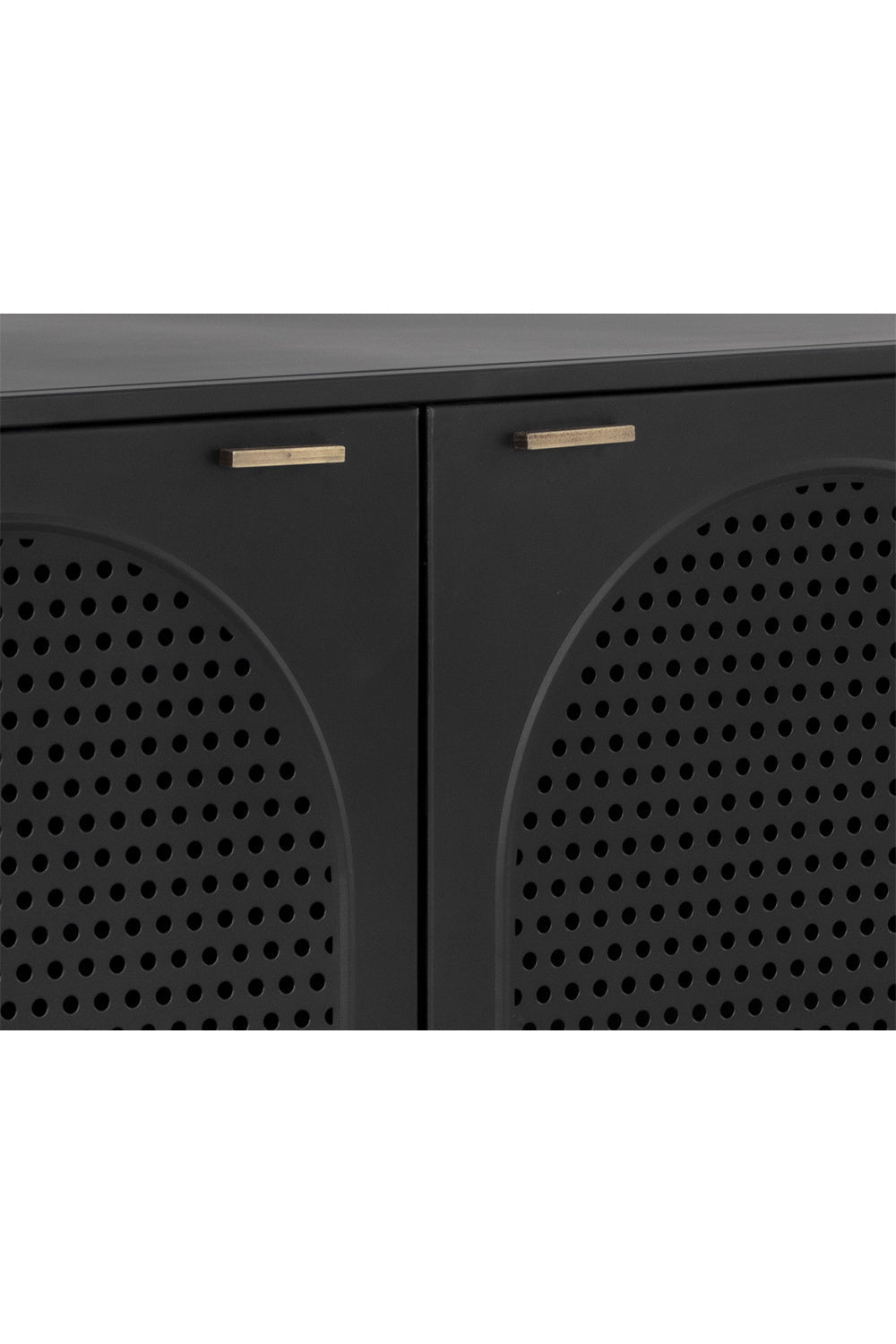 Black Perforated Metal 3-Door Sideboard by Splendido Aziza, alternate view 6
