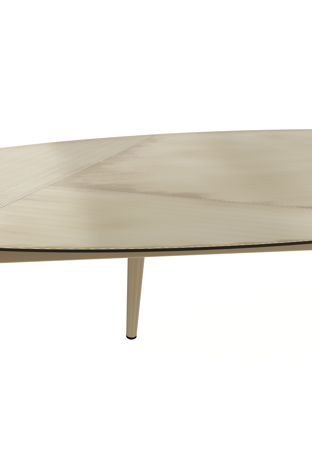 Modern European furniture - Oval Antique Brass Coffee Table - www.oroa.com