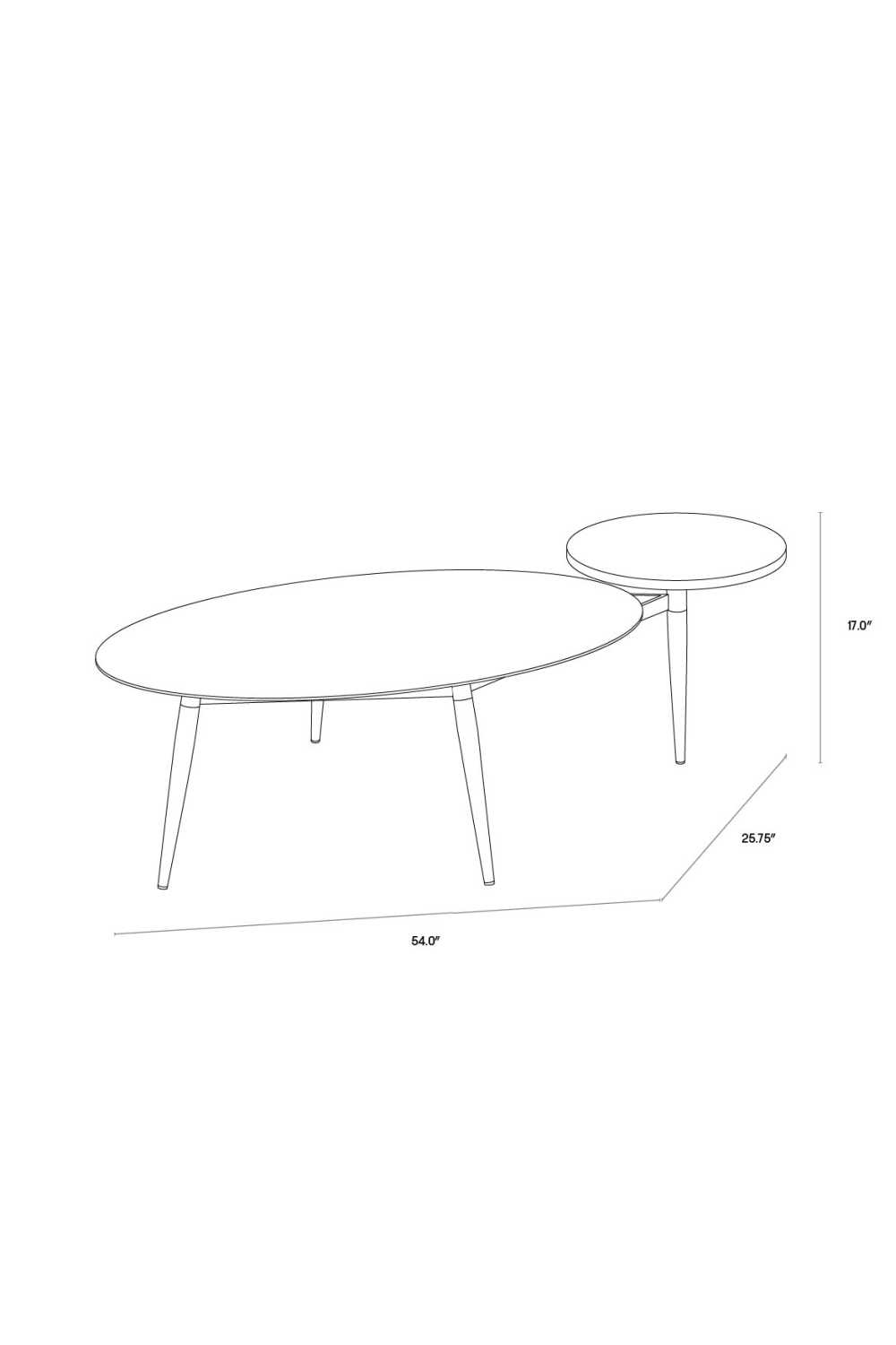 Modern European furniture - Oval Antique Brass Coffee Table - www.oroa.com