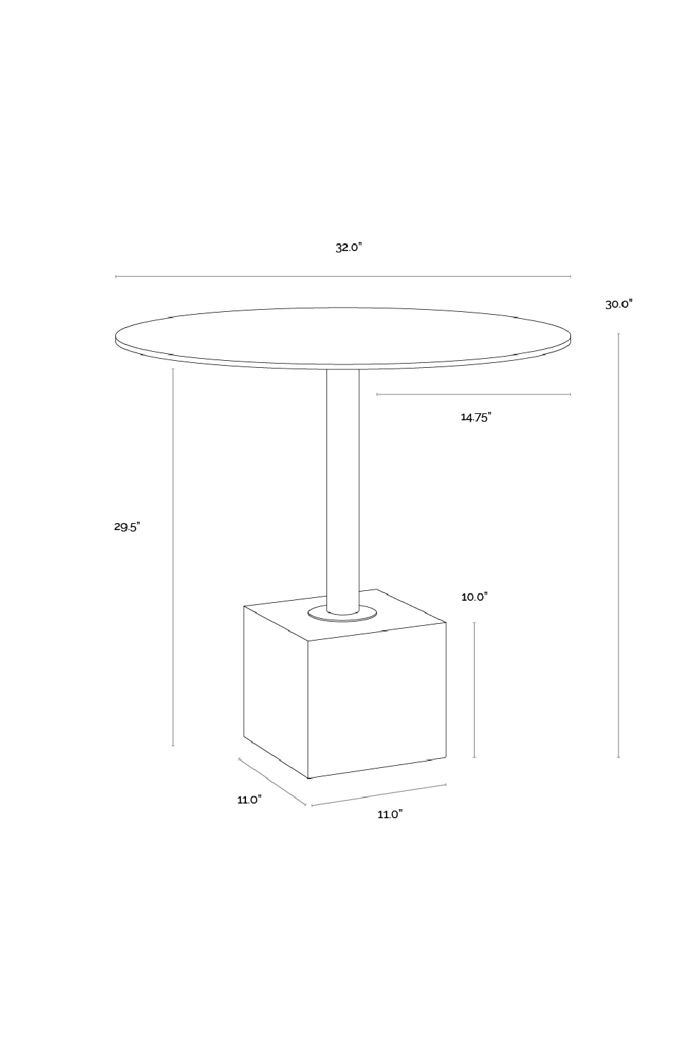 Antique Brass Marble Bistro Table by Splendido Kata Dining Table, alternate view 6