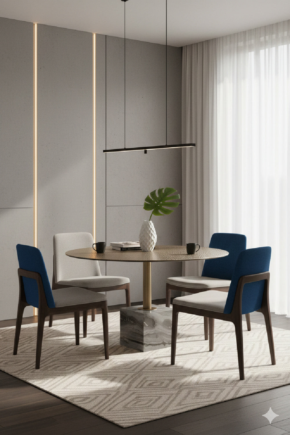 Antique Brass Marble Bistro Table | Splendido Kata | Oroa.com