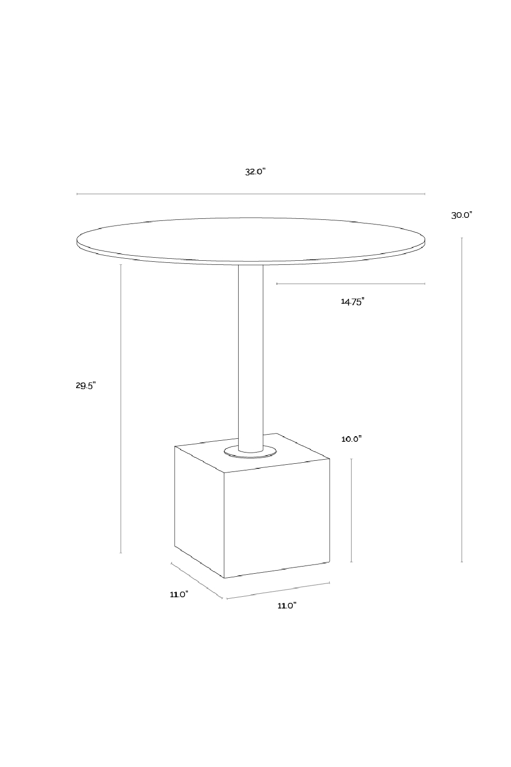 Antique Brass Marble Bistro Table by Splendido Kata Dining Table, alternate view 14