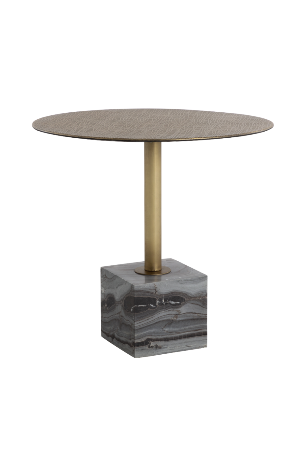 Antique Brass Marble Bistro Table by Splendido Kata Dining Table, alternate view 9