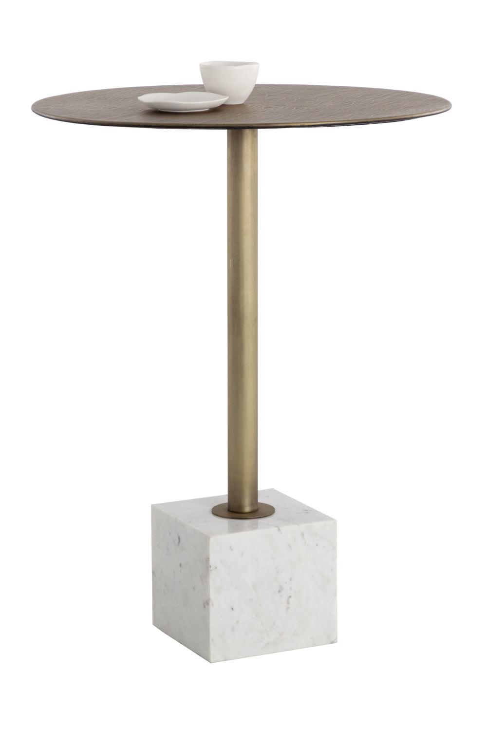 Marble Round Bar Table by Splendido Kata, alternate view 3