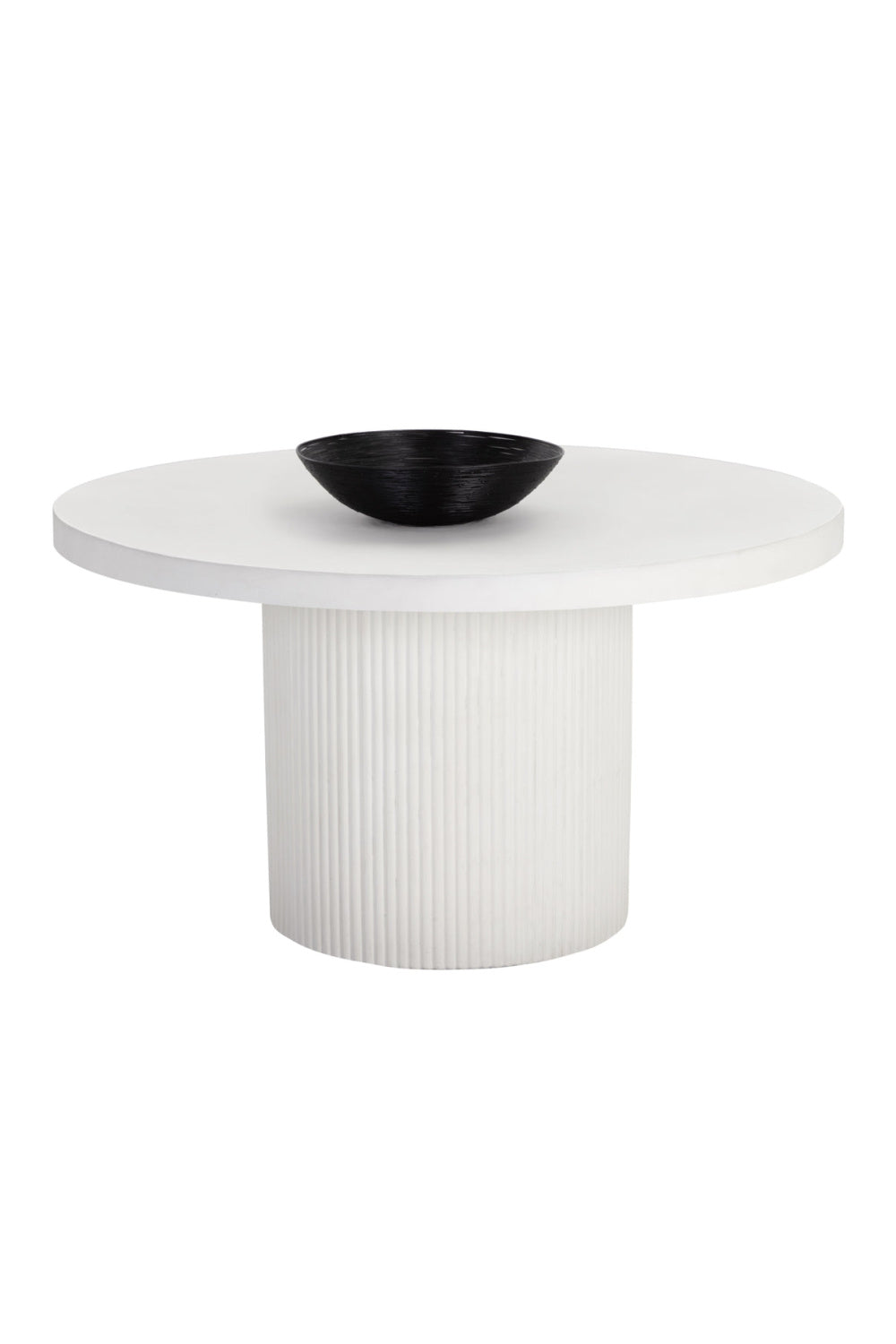 White Concrete Indoor/Outdoor Dining Table | Splendido Nicolette | Oroa.com