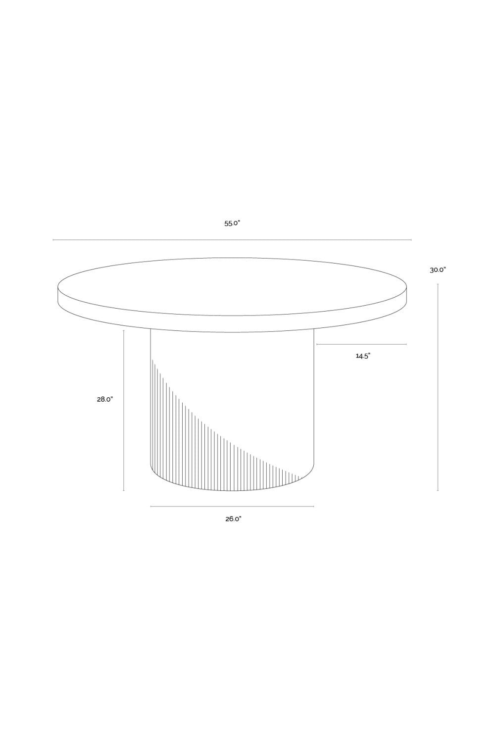 White Concrete Indoor/Outdoor Dining Table by Splendido Nicolette, alternate view 6