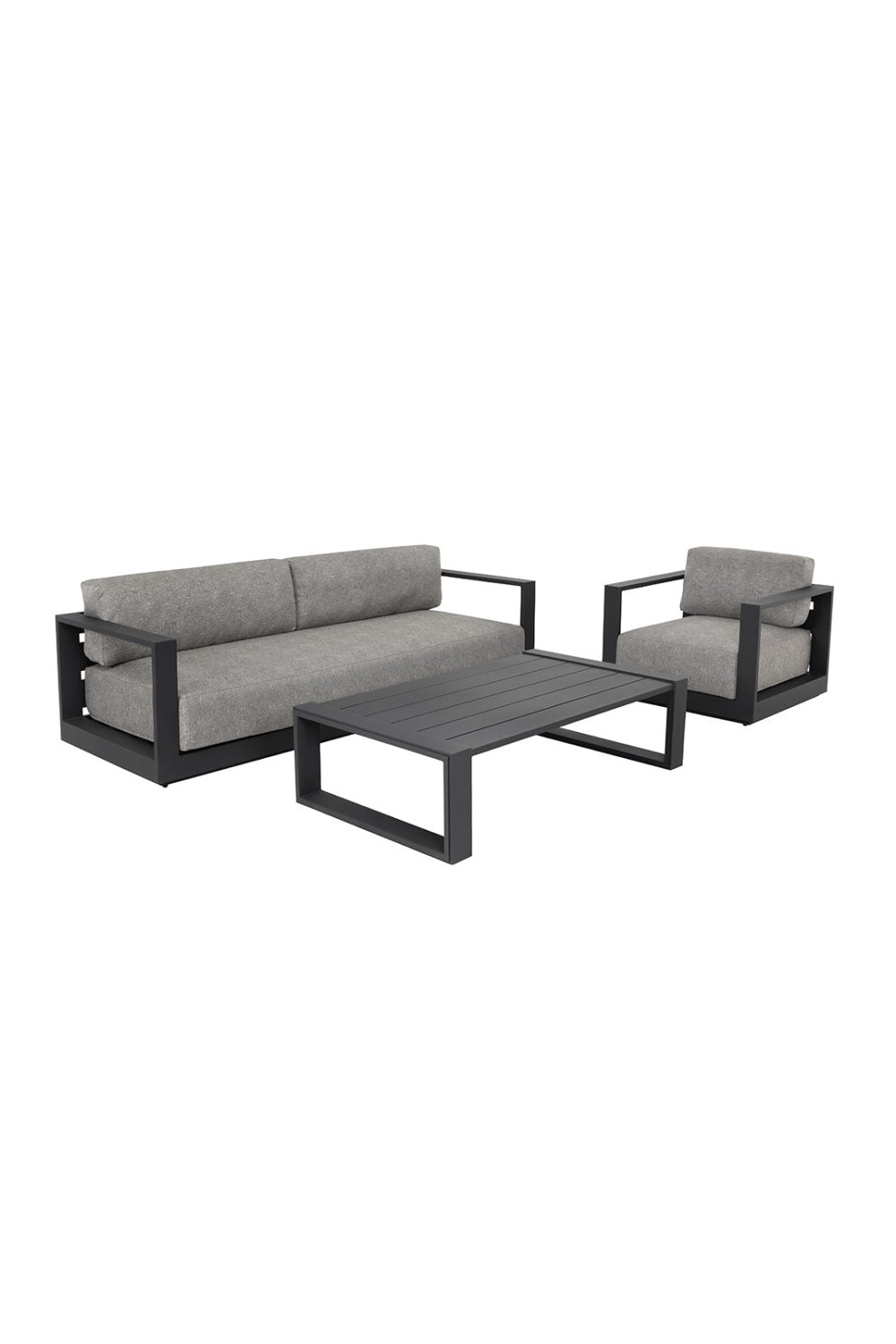 Gray Padded Outdoor Sofa by Splendido Tavira, alternate view 4