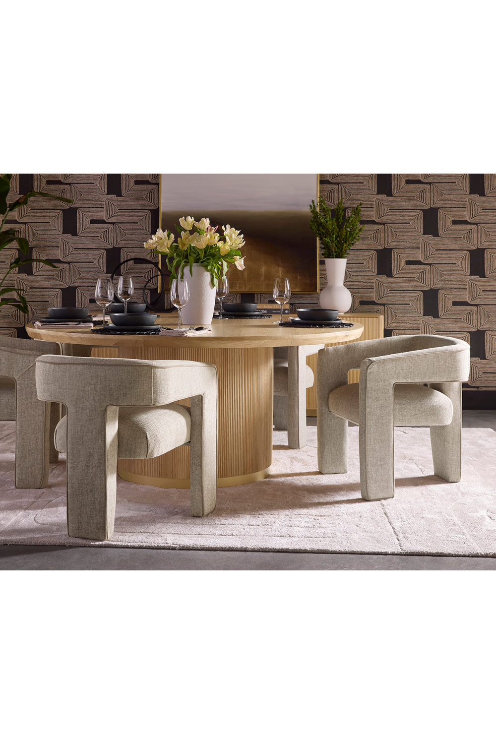 Beige Modern Dining Chair by Splendido Krasner, alternate view 16