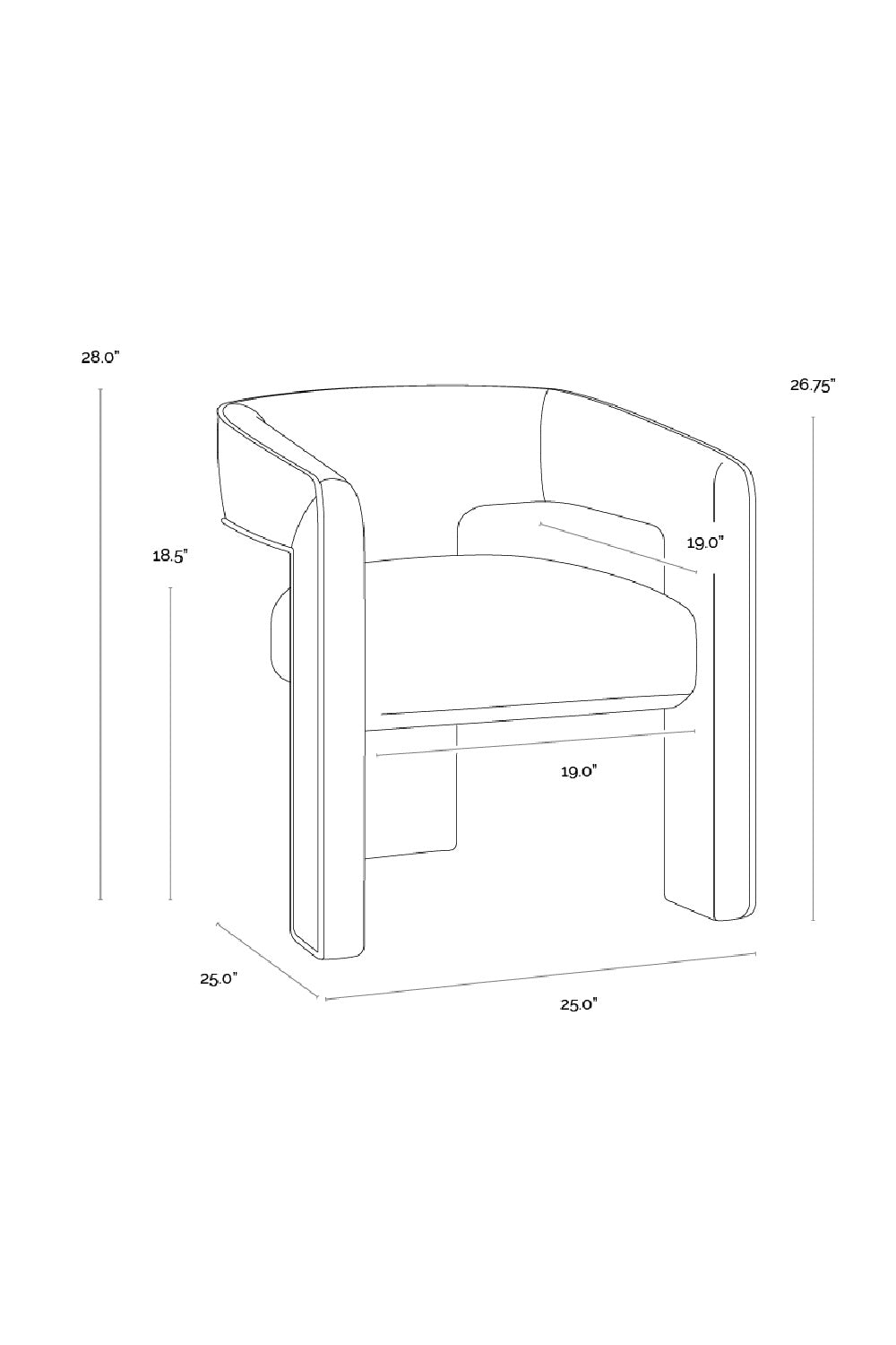 Beige Modern Dining Chair by Splendido Krasner, alternate view 17
