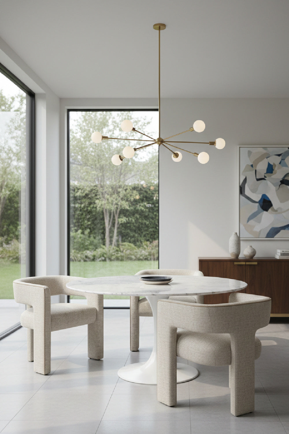 Beige Modern Dining Chair by Splendido Krasner, alternate view 2