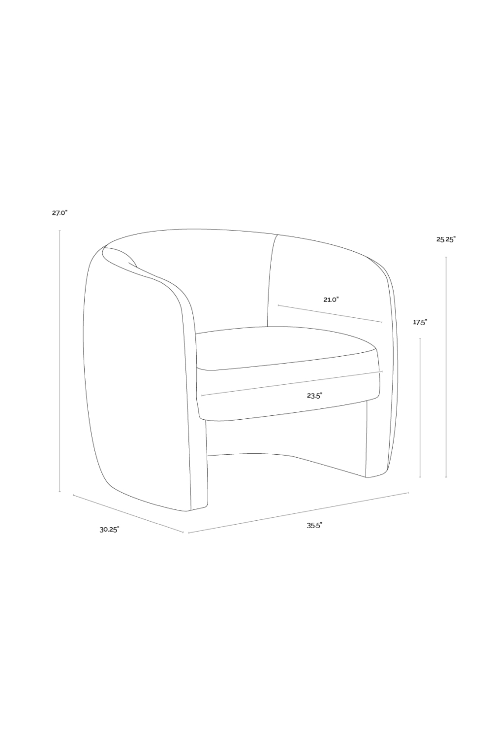 White Curved Lounge Chair | Splendido Mircea | Oroa.com