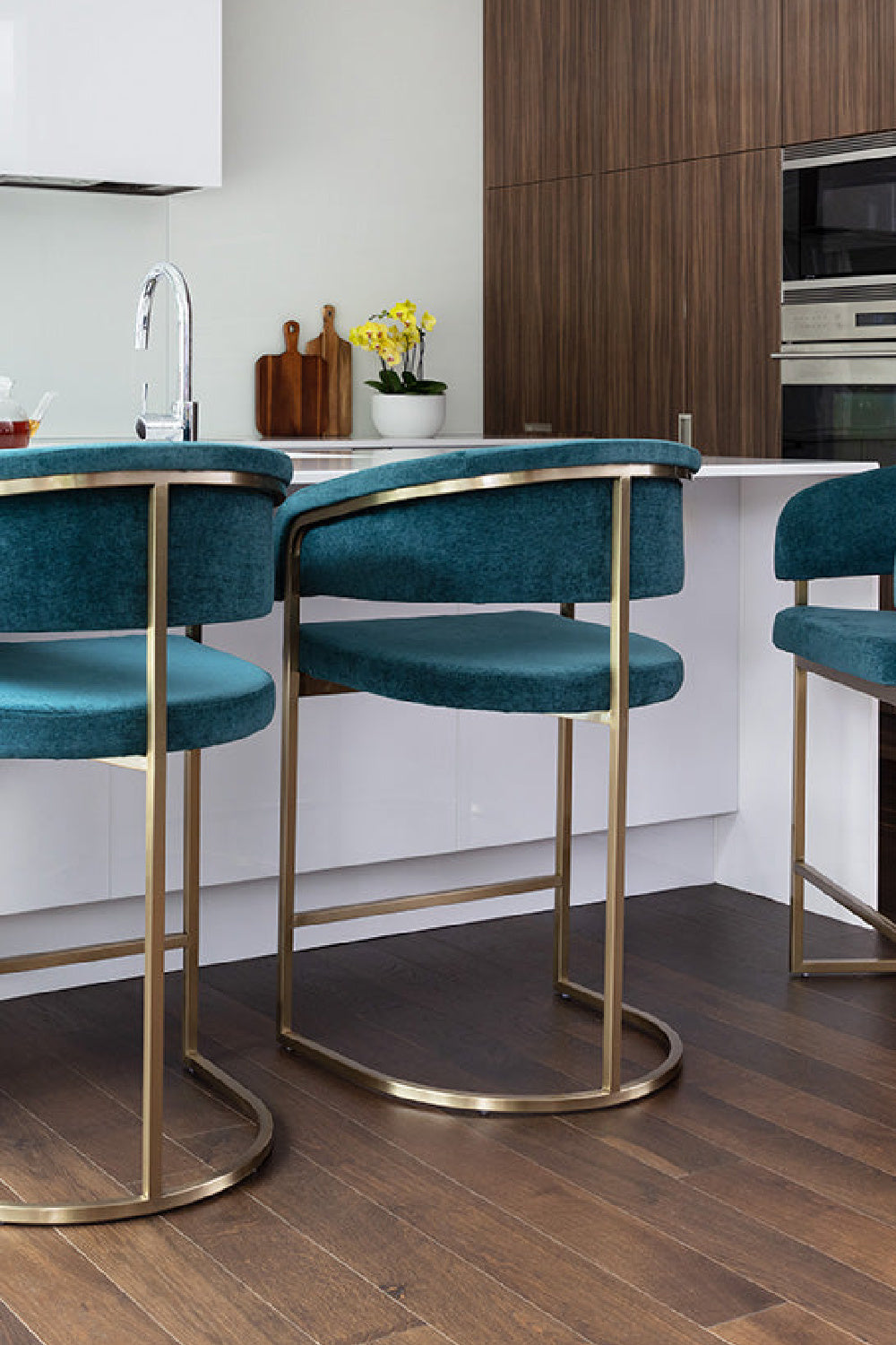 Blue Cantilevered Counter Stool by Splendido Marris, alternate view 2