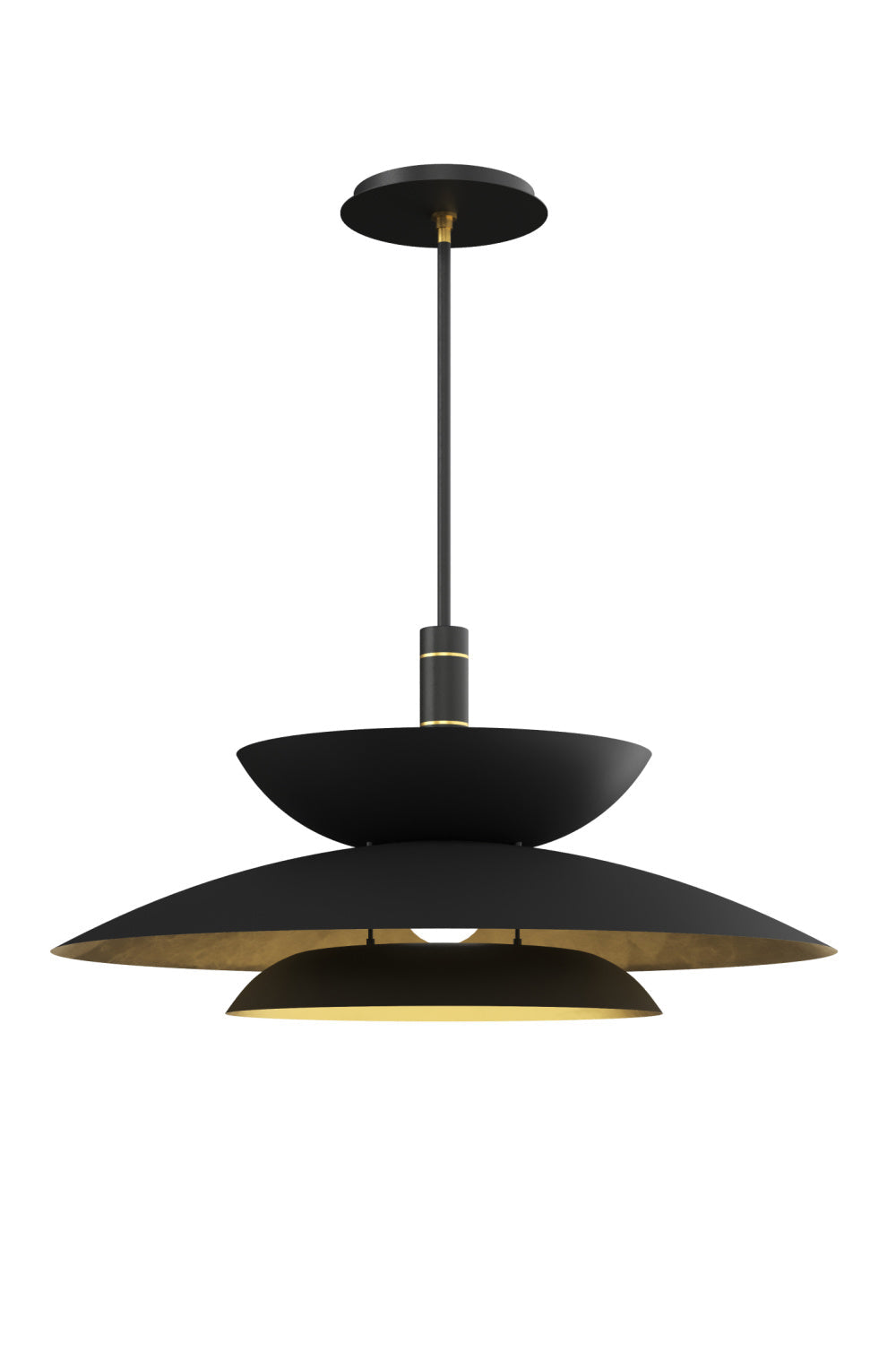 Black Tiered Pendant Light by Splendido Timea Chandelier, alternate view 3